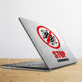 Covid-19 Awareness laptop branding



